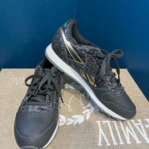 Rebook Classic Leather Snake Print Sneakers